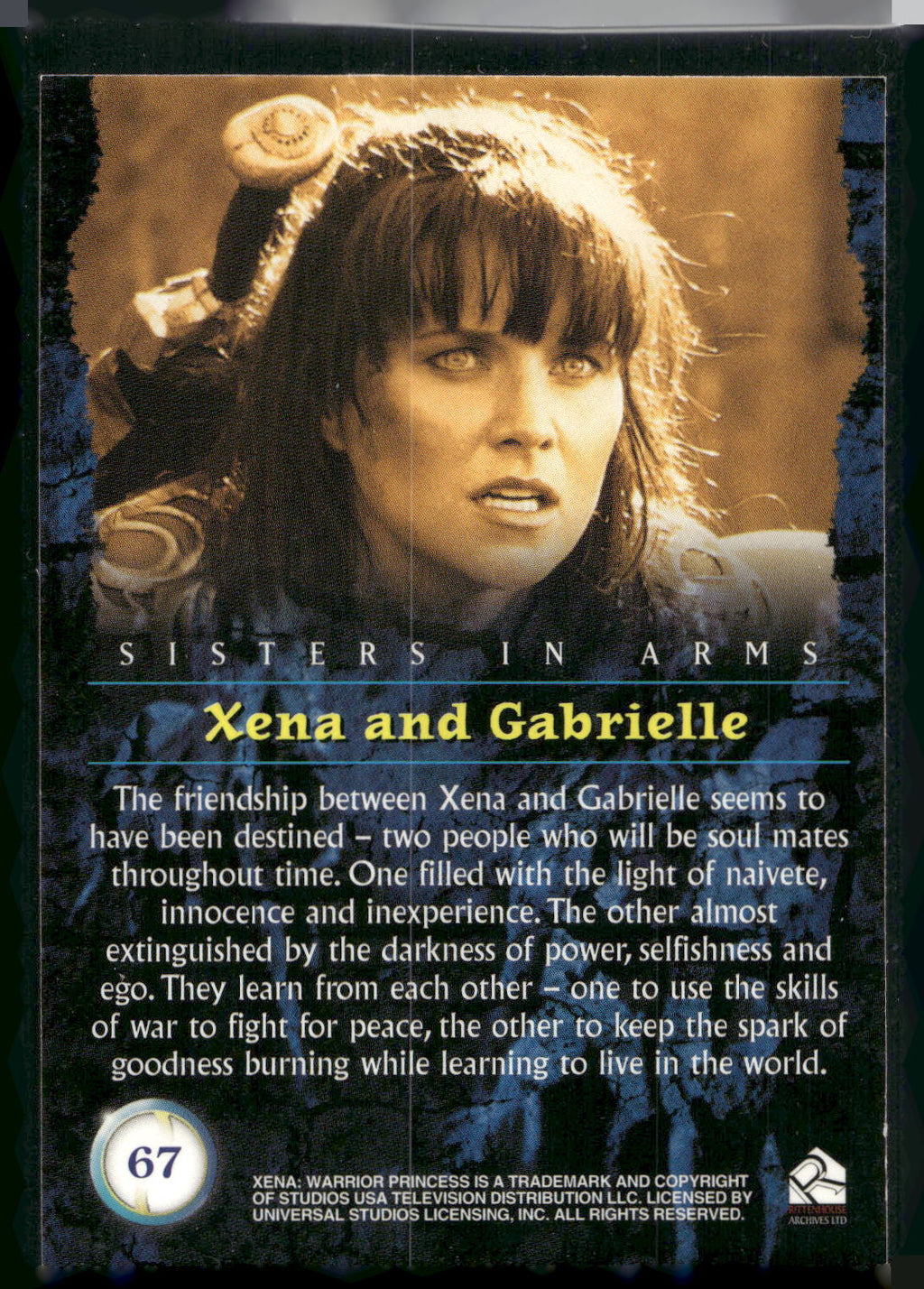 2001 Rittenhouse Xena Seasons 4 & 5 #67 Xena and Gabrielle
