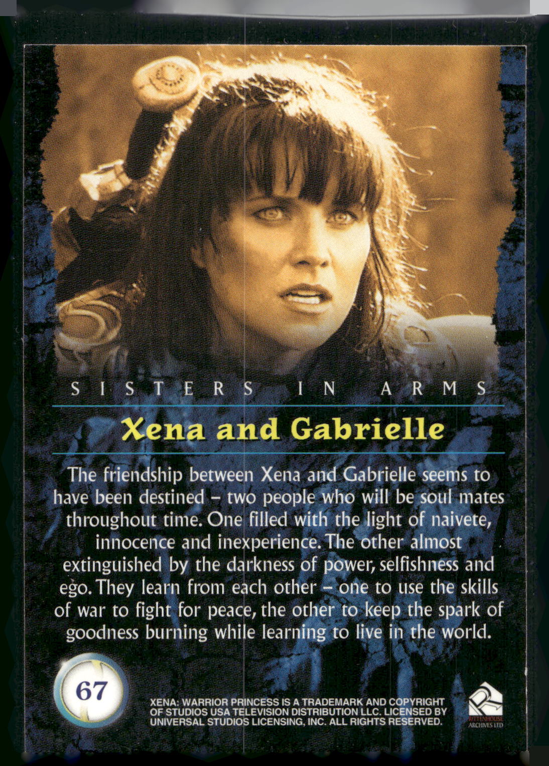 2001 Rittenhouse Xena Seasons 4 & 5 #67 Xena and Gabrielle