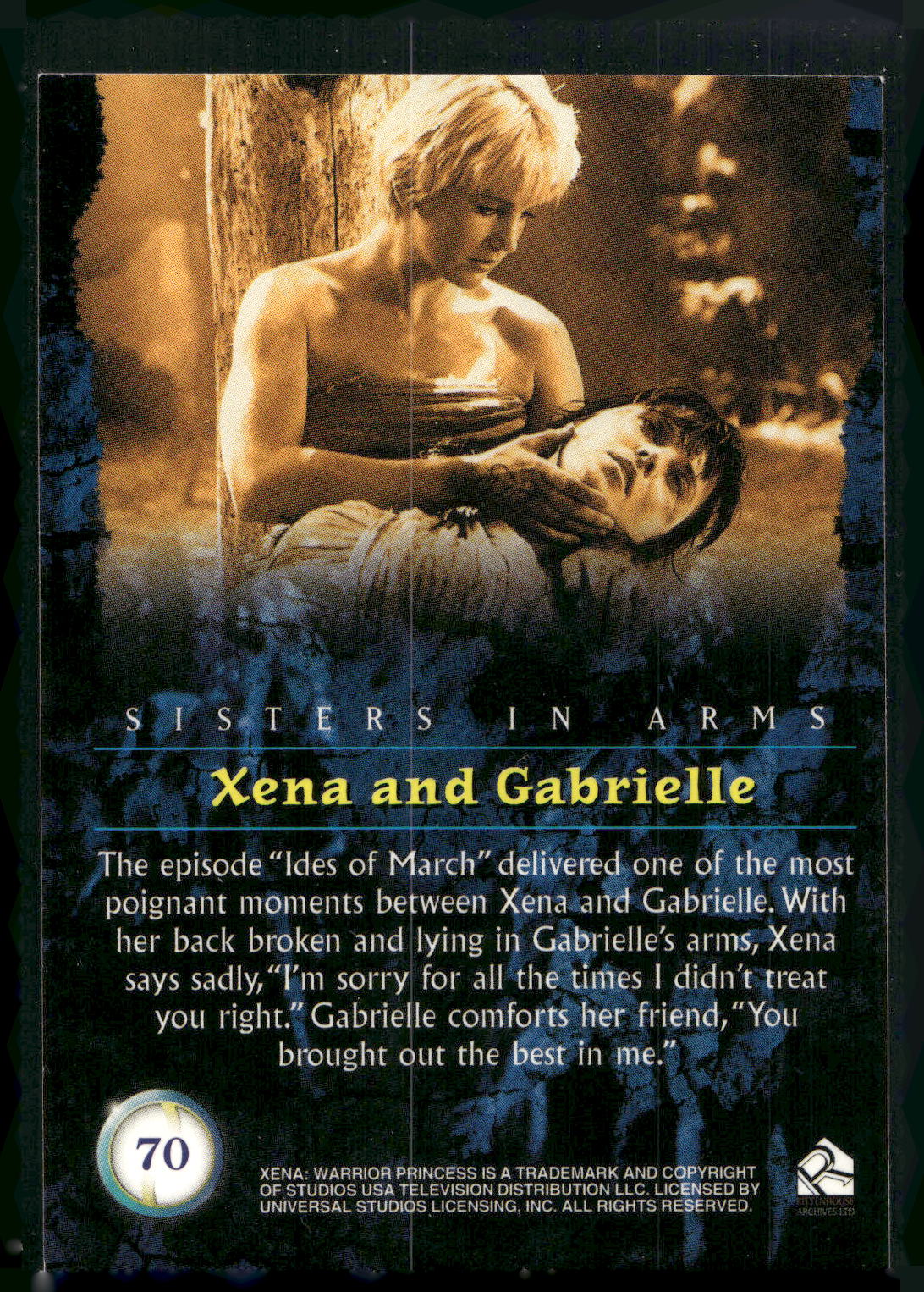 2001 Rittenhouse Xena Seasons 4 & 5 #70 The episode "Ides of March"