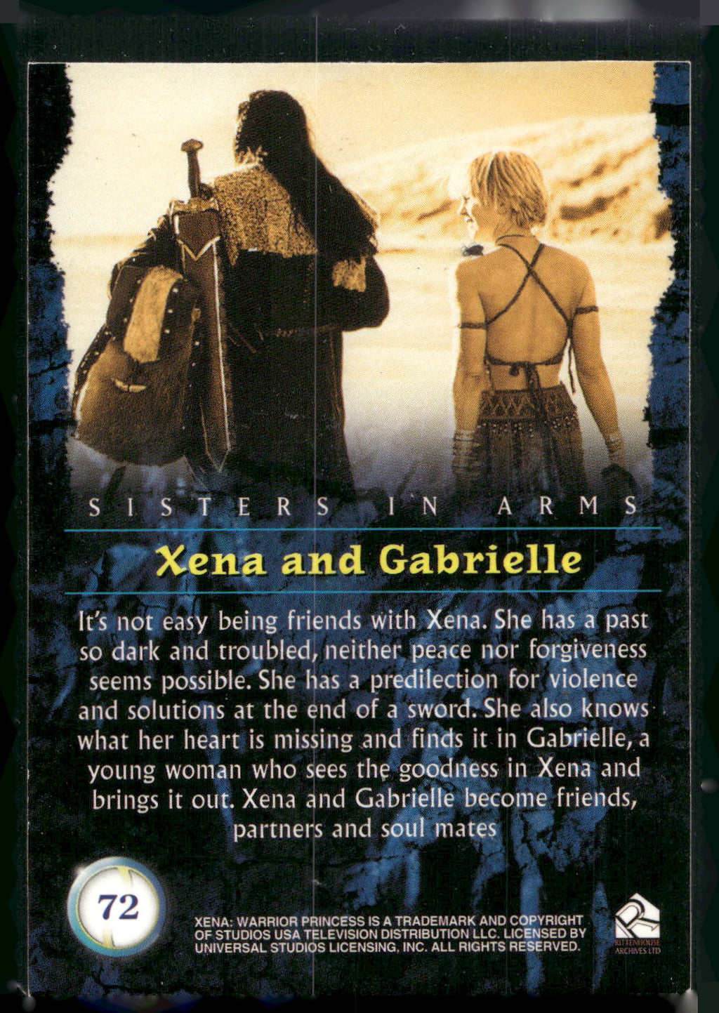 2001 Rittenhouse Xena Seasons 4 & 5 #72 It's not easy beaing friends with Xena