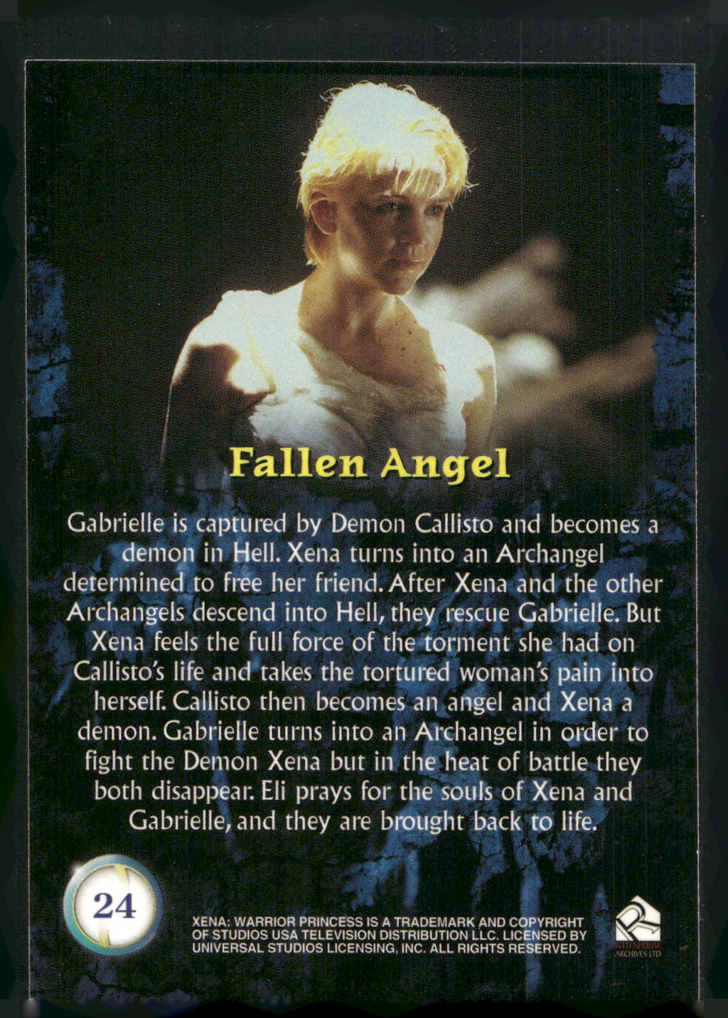 2001 Rittenhouse Xena Seasons 4 & 5 #24 Fallen Angel