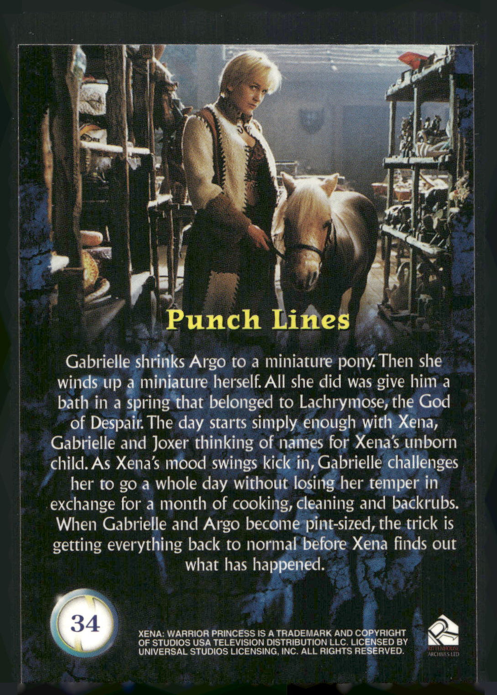 2001 Rittenhouse Xena Seasons 4 & 5 #34 Punch Lines