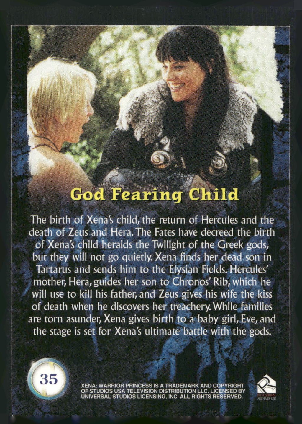 2001 Rittenhouse Xena Seasons 4 & 5 #35 God Fearing Child