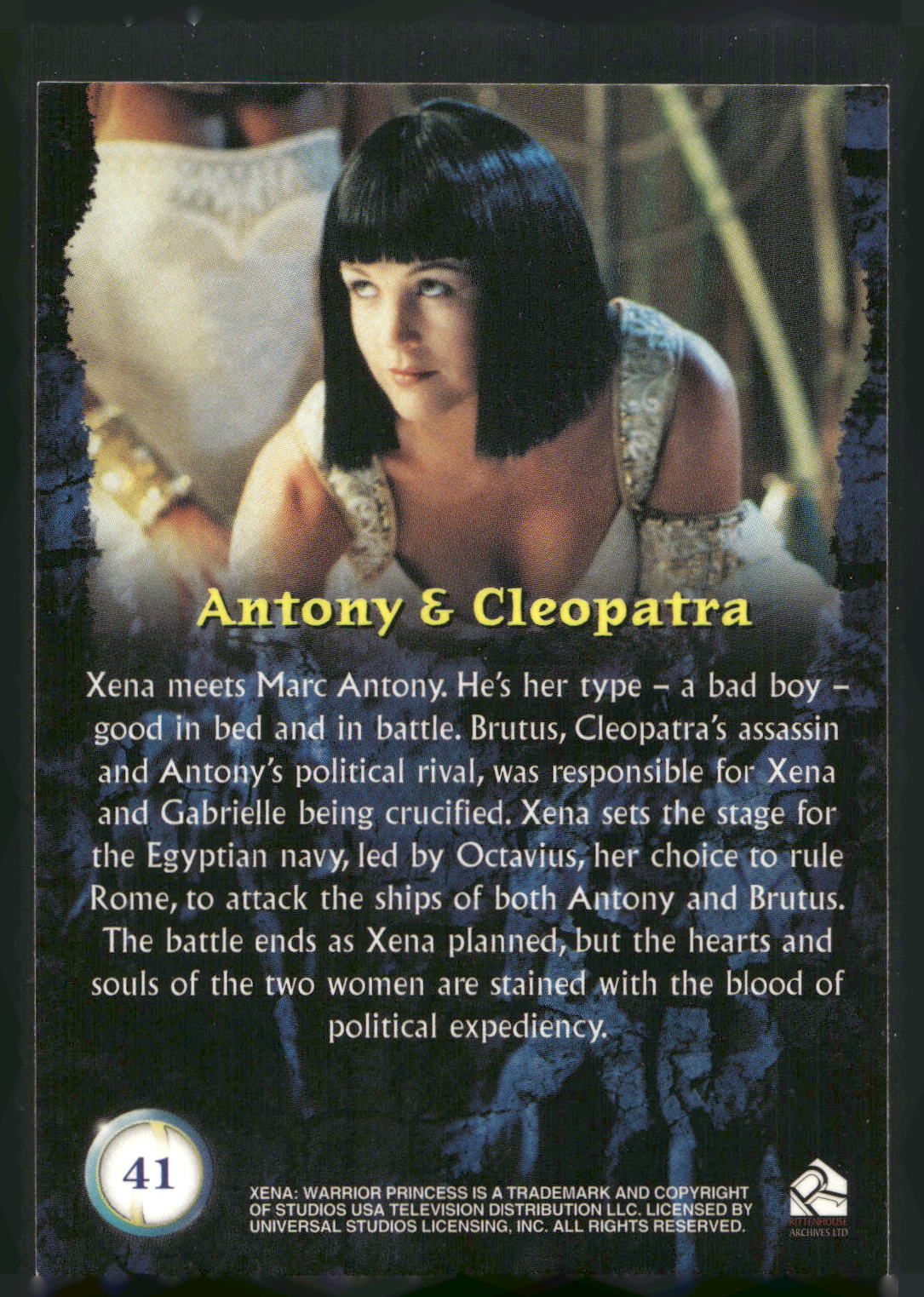2001 Rittenhouse Xena Seasons 4 & 5 #41 Anthony & Cleopatra