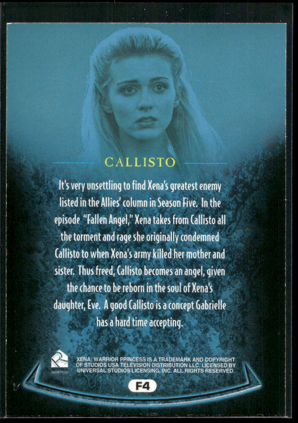 2001 Rittenhouse Xena Seasons 4 & 5 #F4 Callisto Allies