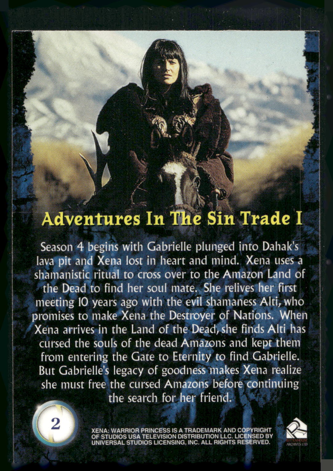 2001 Rittenhouse Xena Seasons 4 & 5 #2 Adventure in the Sin Trade