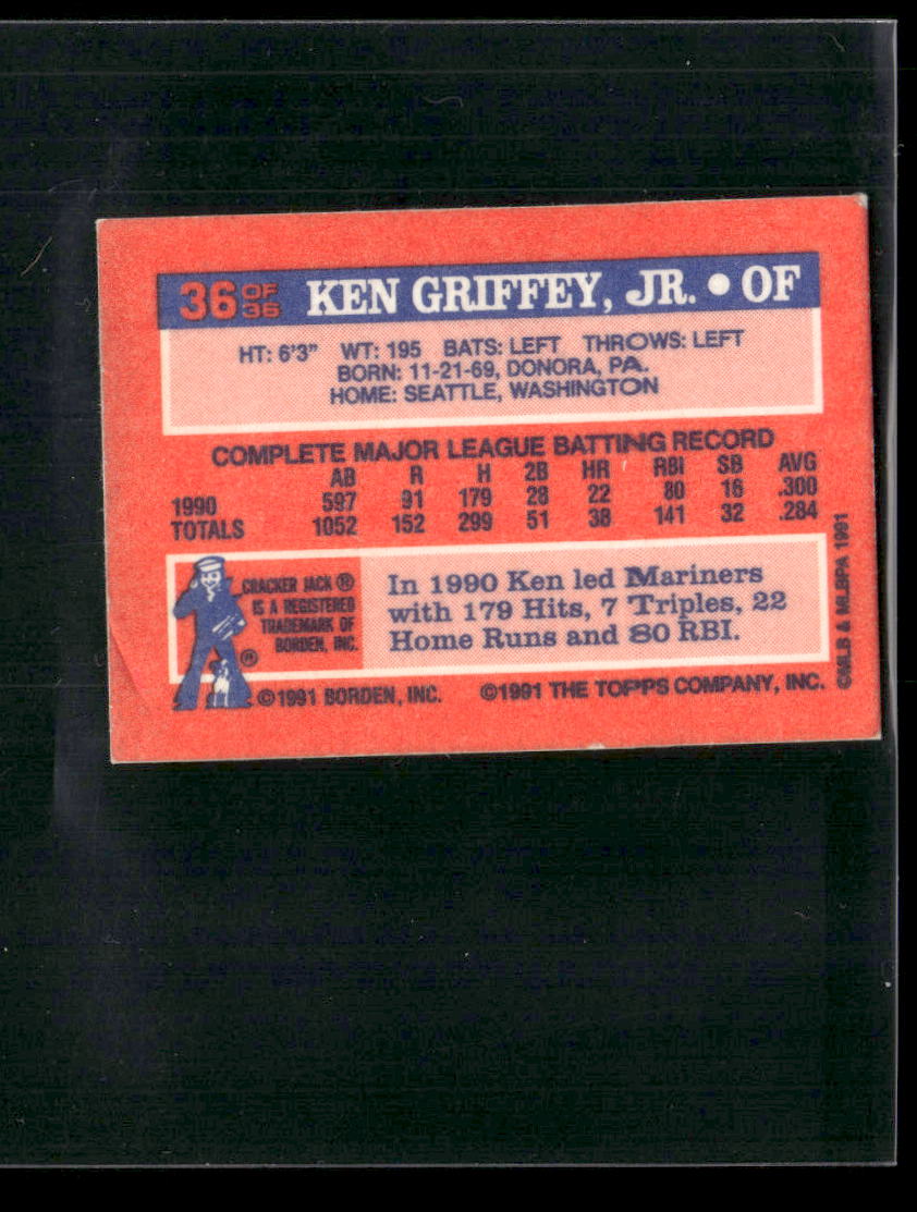 1991 Topps Cracker Jack Series One #36 Ken Griffey, Jr.