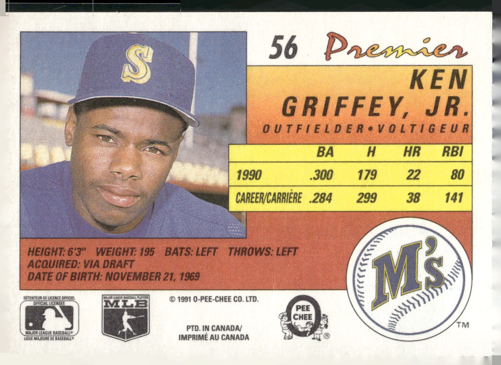 1991 O-Pee-Chee Premier #56 Ken Griffey, Jr.