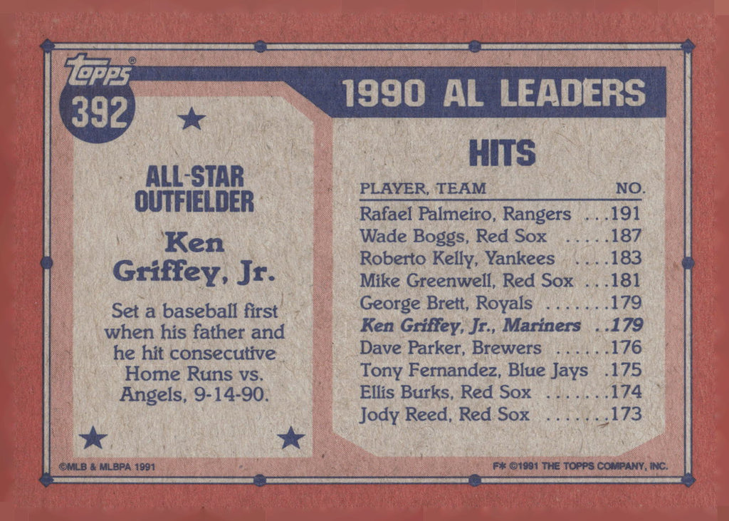 1991 Topps #392 Ken Griffey, Jr.