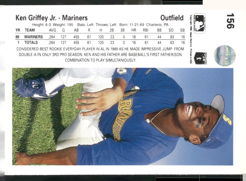 1990 Upper Deck #156a Ken Griffey Jr.