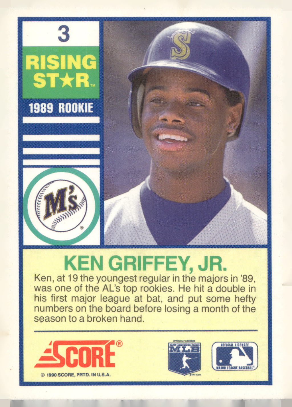 1990 Score 100 Rising Stars #3 Ken Griffey Jr.