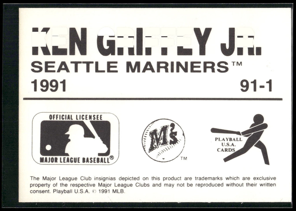 1991 Playball U.S.A. (Unlicensed) #91-1 Ken Griffey Jr.