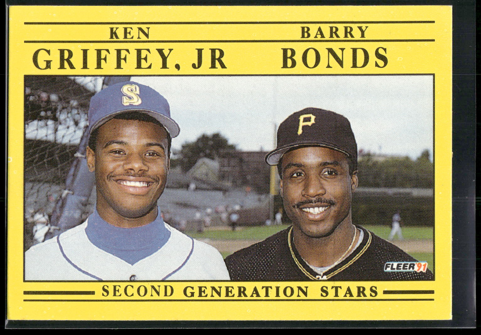 1991 Fleer #710 Second Generation Stars (Ken Griffey, Jr / Barry Bonds)