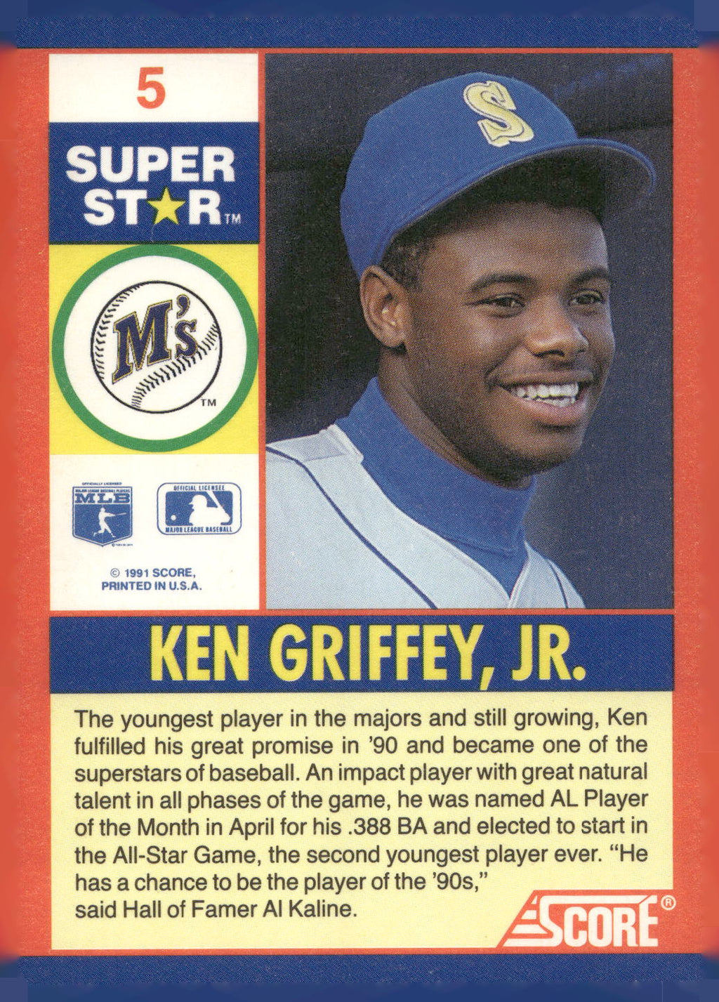 1991 Score 100 Superstars #5 Ken Griffey Jr.