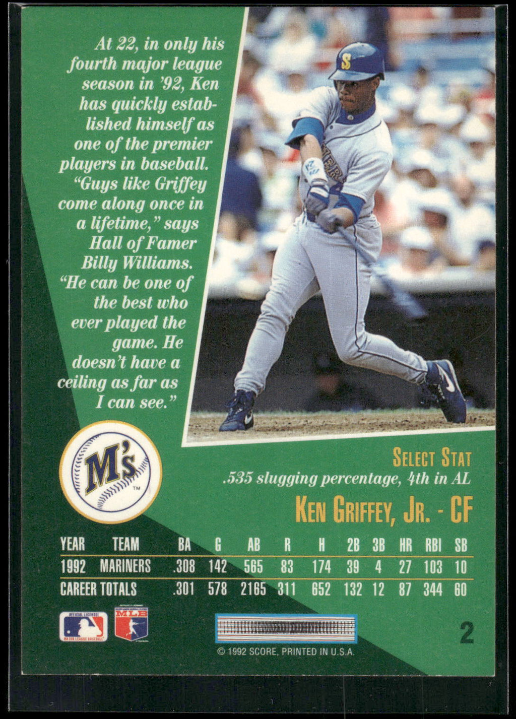 1993 Select #2 Ken Griffey, Jr.