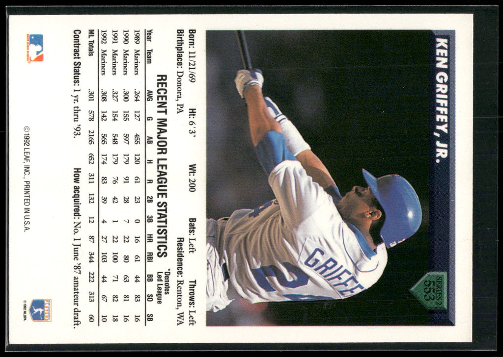 1993 Donruss #553 Ken Griffey, Jr.