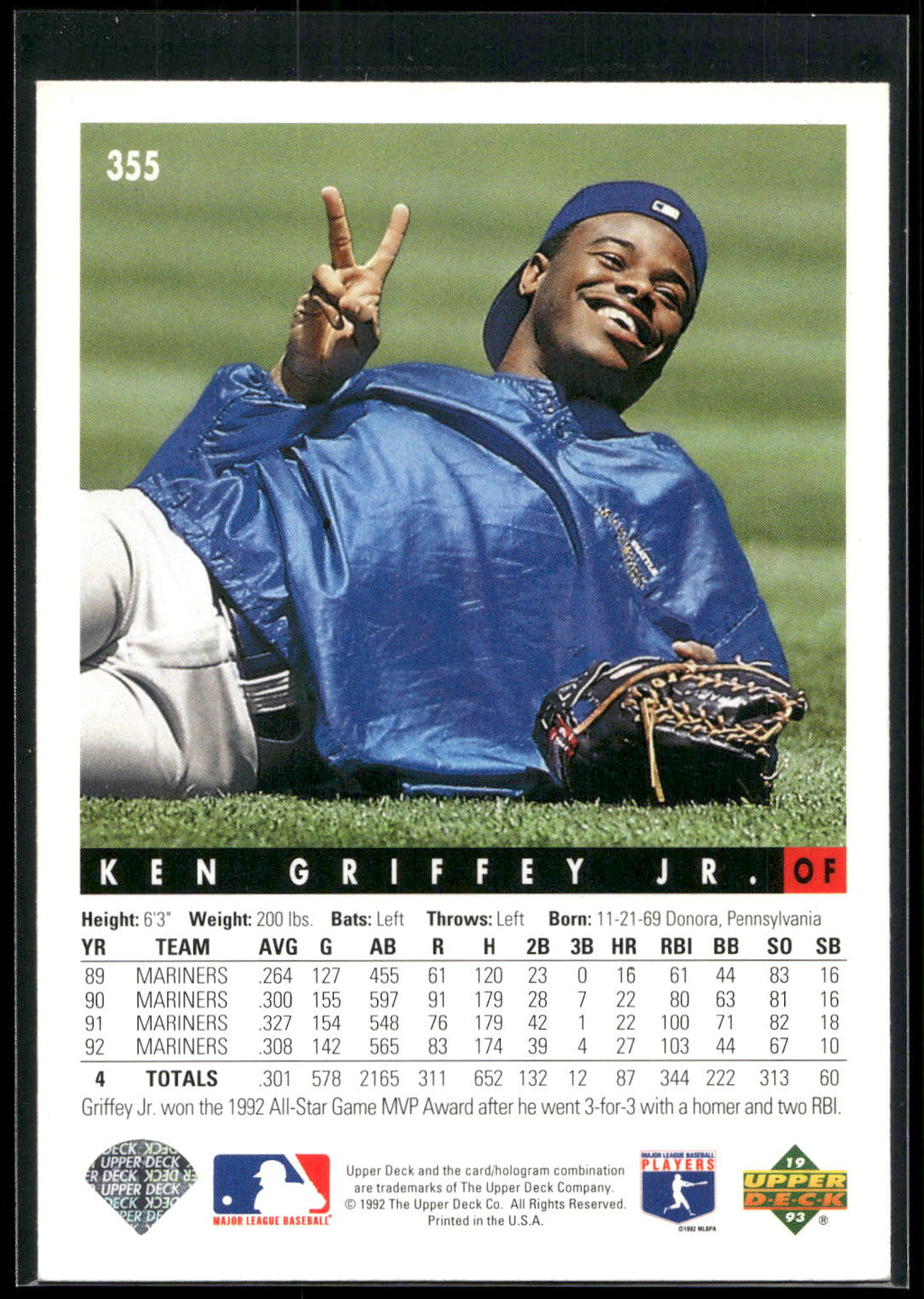 1993 Upper Deck #355 Ken Griffey Jr.