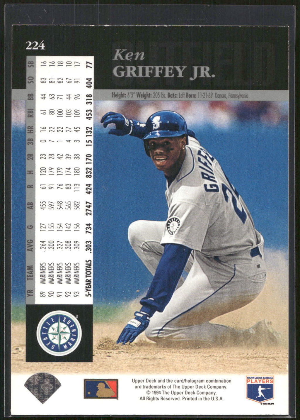 1994 Upper Deck #224 Ken Griffey Jr. Electric Diamond