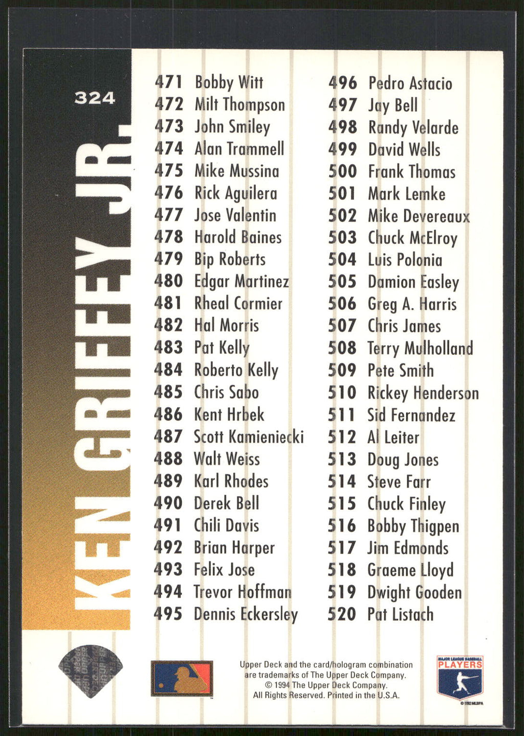 1994 Collector's Choice #324 Ken Griffey Jr.