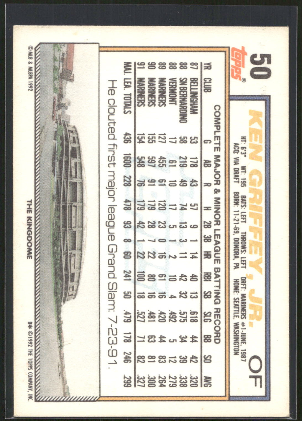 1992 Topps #50 Ken Griffey Jr.