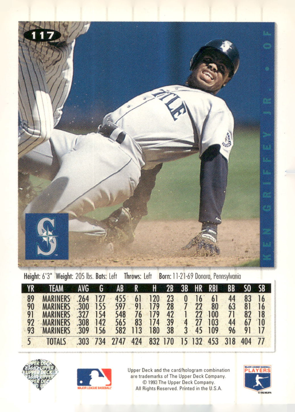 1994 Collector's Choice #117 Ken Griffey Jr.