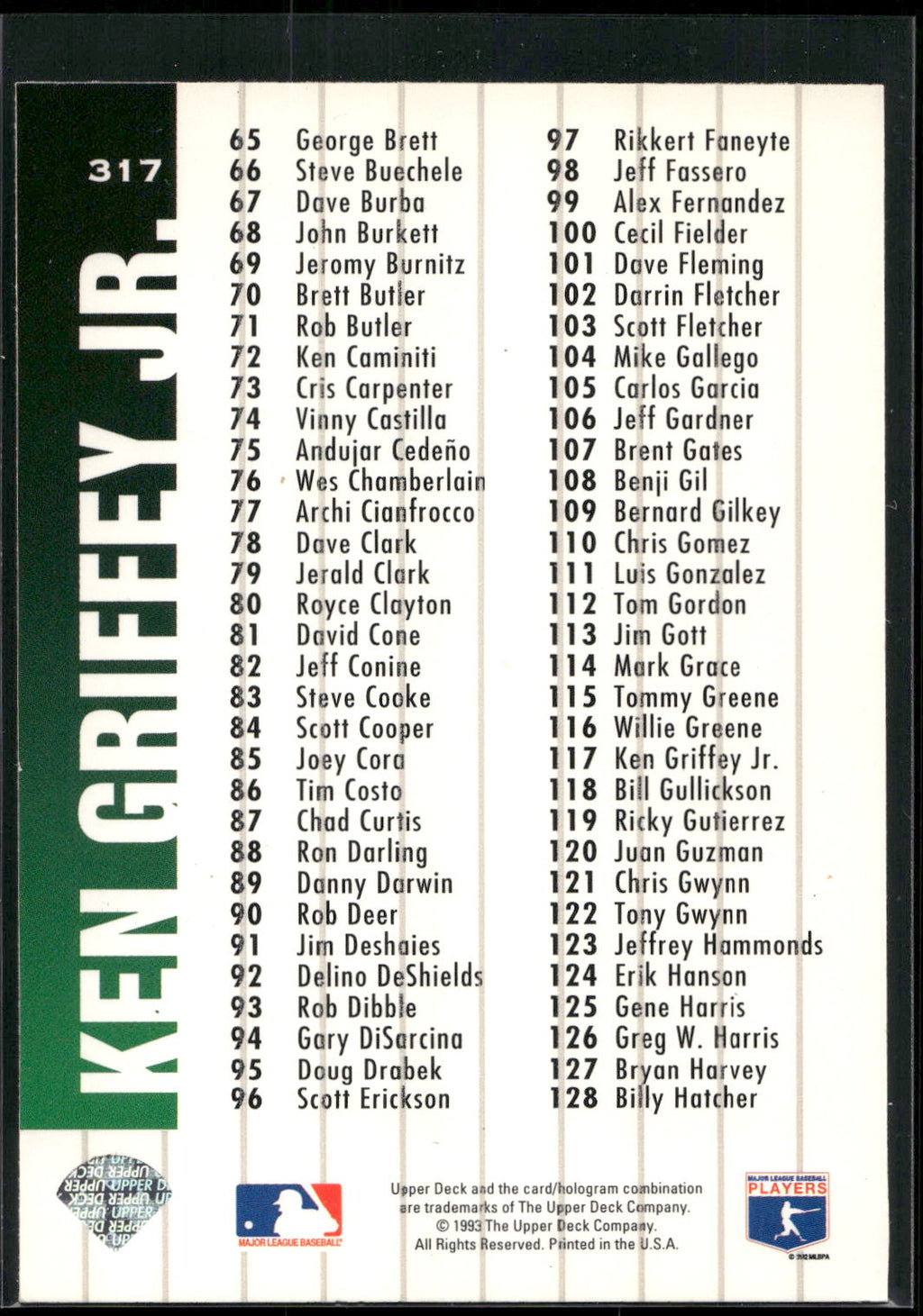 1994 Collector's Choice #317 Ken Griffey Jr.