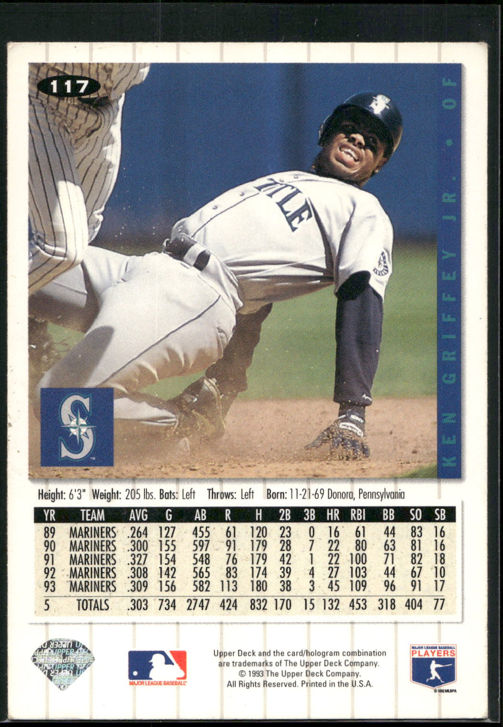 1994 Collector's Choice #117 Ken Griffey Jr.