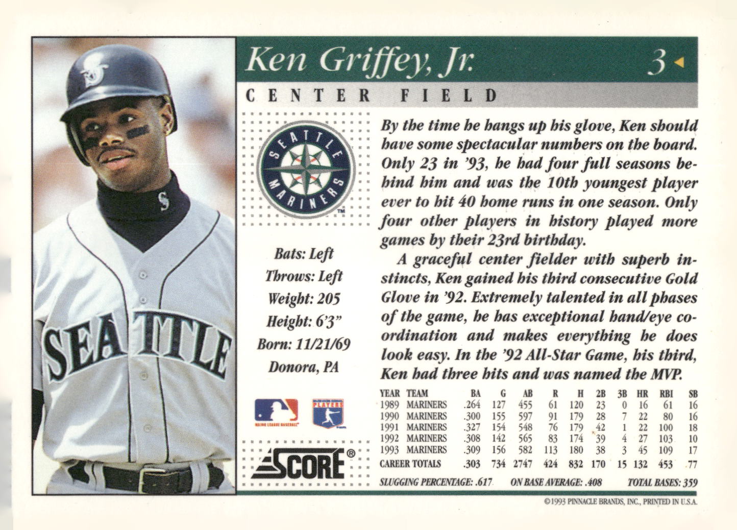 1994 Score #3 Ken Griffey Jr.