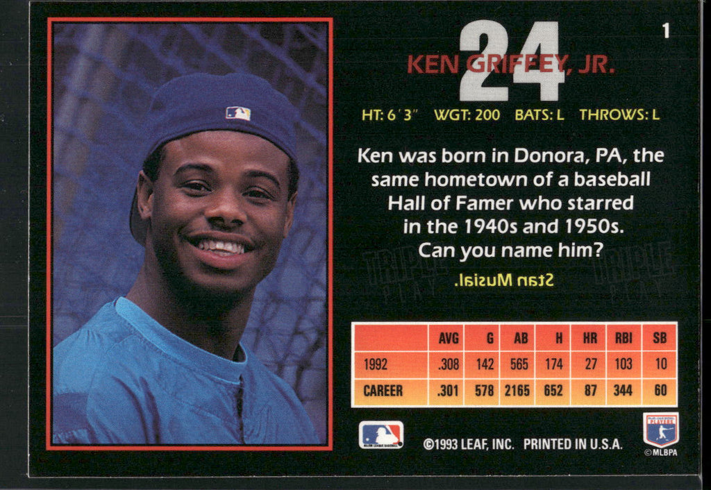 1993 Triple Play #1 Ken Griffey, Jr.