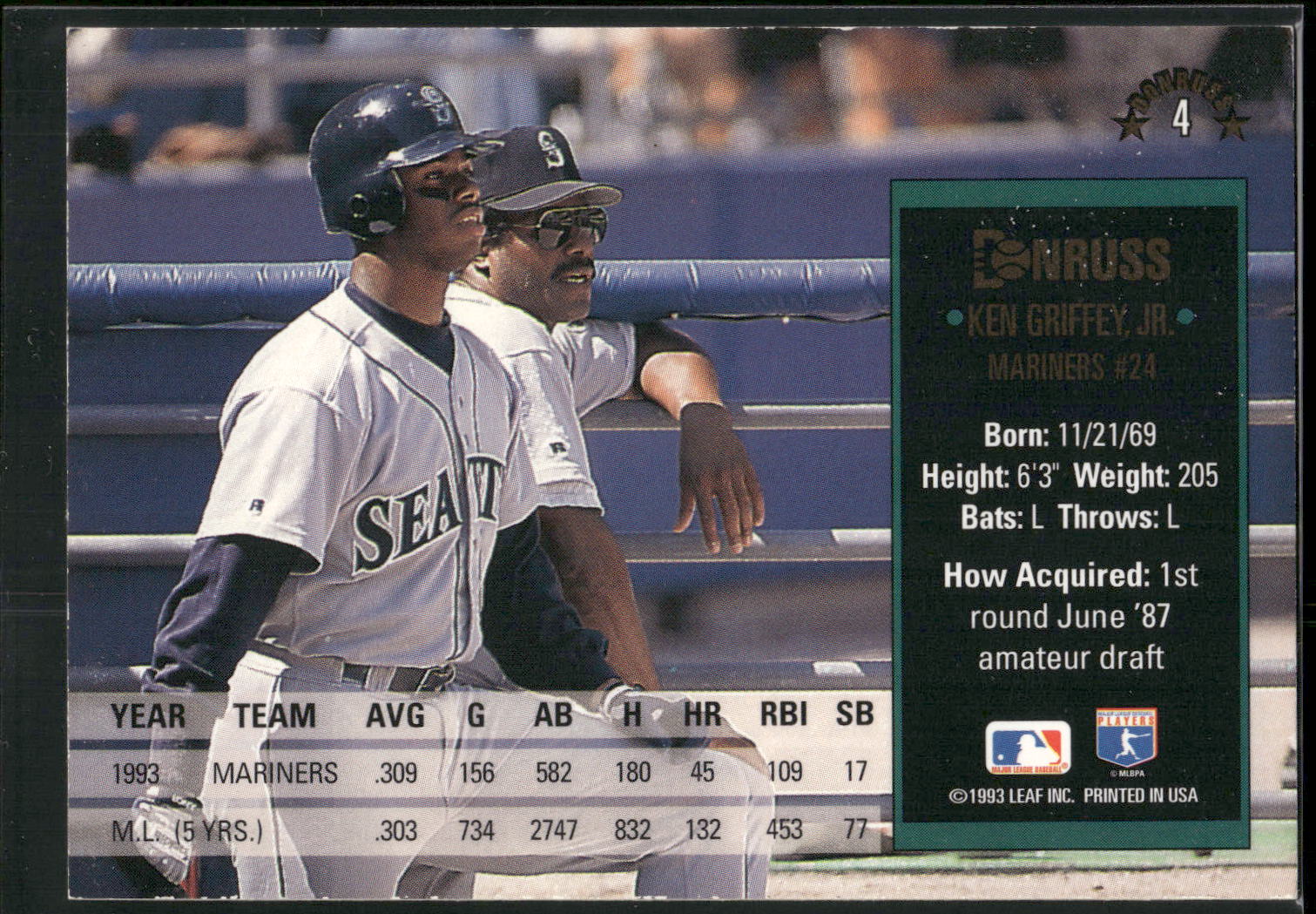 1994 Donruss #4 Ken Griffey, Jr.
