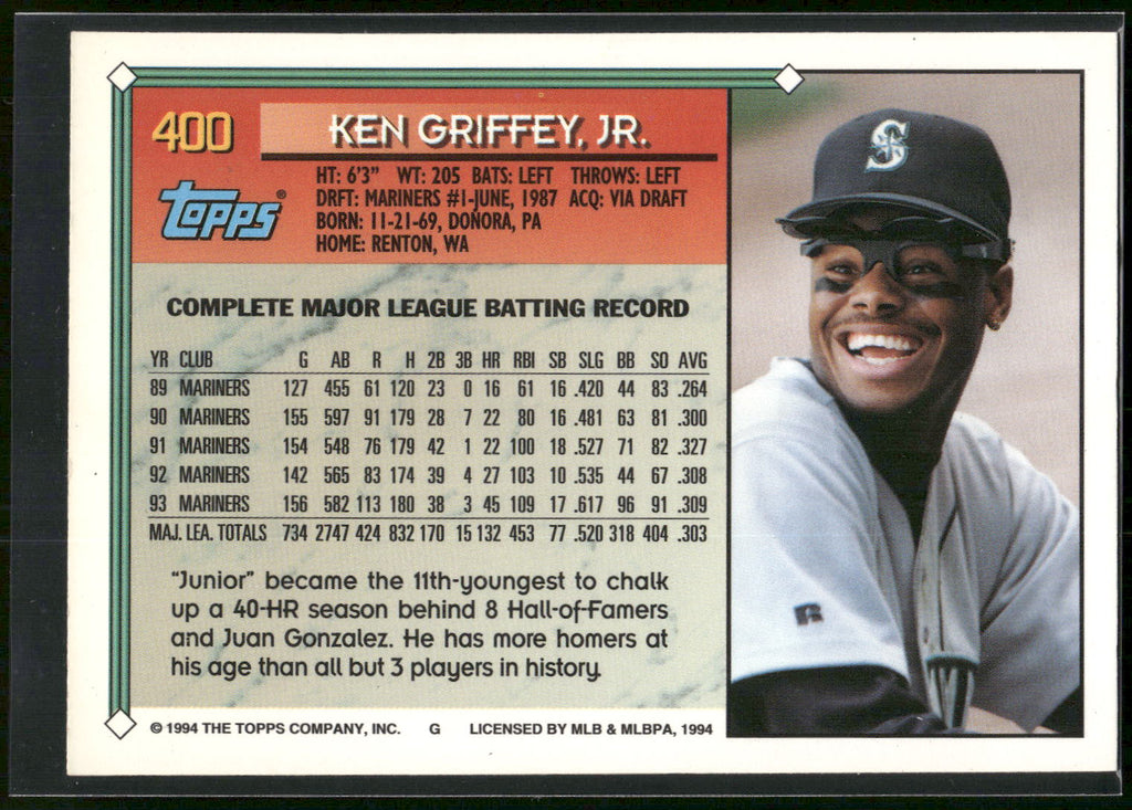 1994 Topps #400 Ken Griffey Jr.