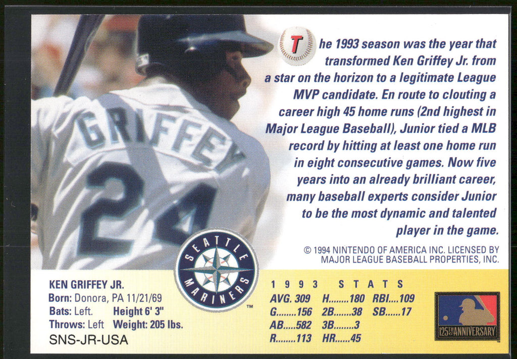 1994 Super Nintendo Ken Griffey Jr. #SNS-JR-USA Ken Griffey Jr.