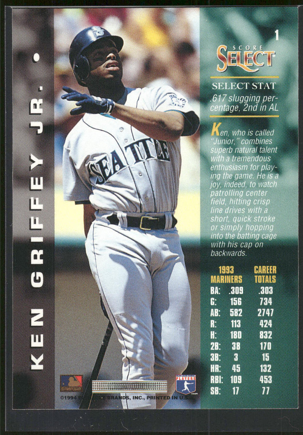 1994 Select #1 Ken Griffey Jr.