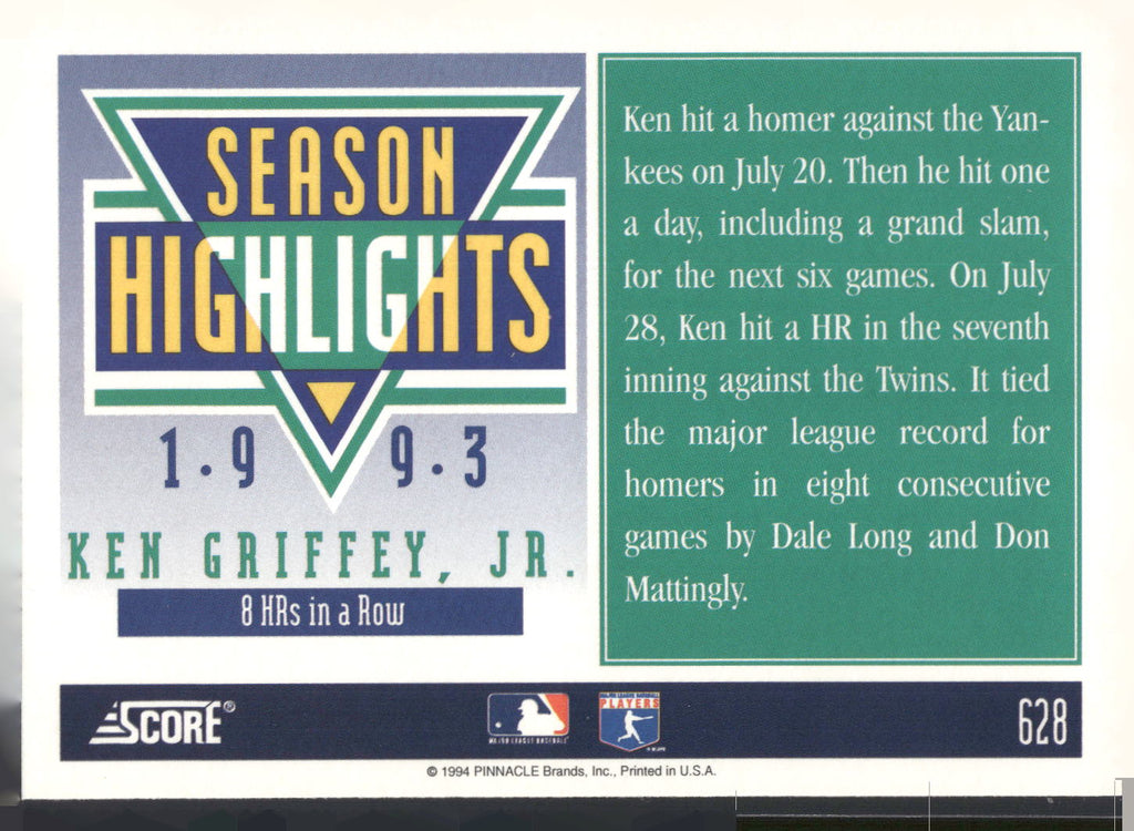 1994 Score #628 Ken Griffey, Jr.