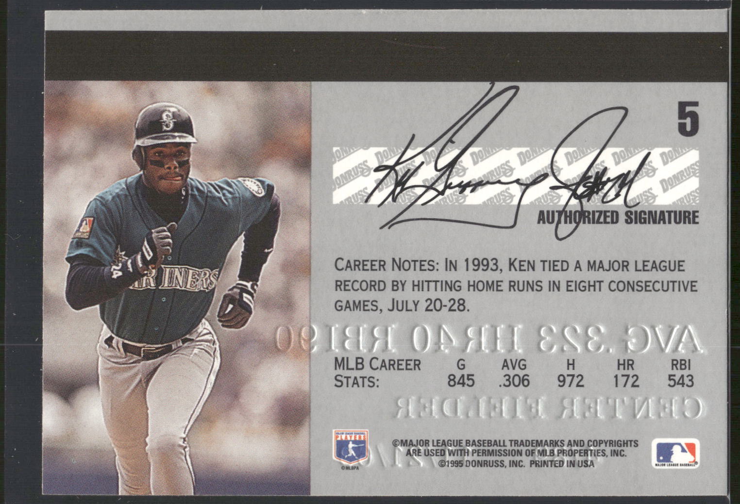 1995 Studio #5 Ken Griffey Jr.