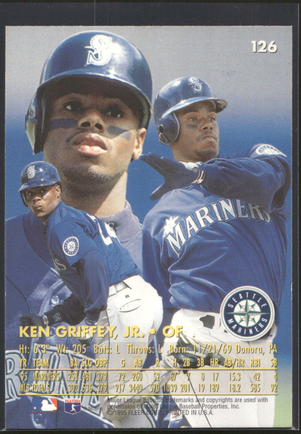 1996 Ultra #126 Ken Griffey, Jr.