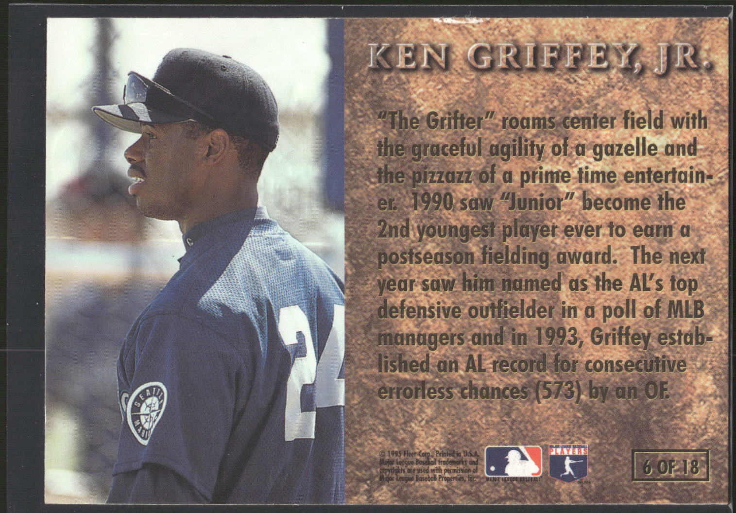 1996 Ultra #6 Ken Griffey, Jr. Prime Leather