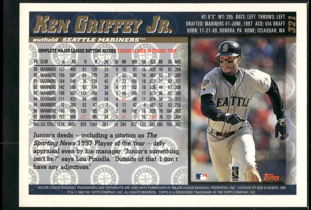 1998 Topps #321 Ken Griffey Jr.