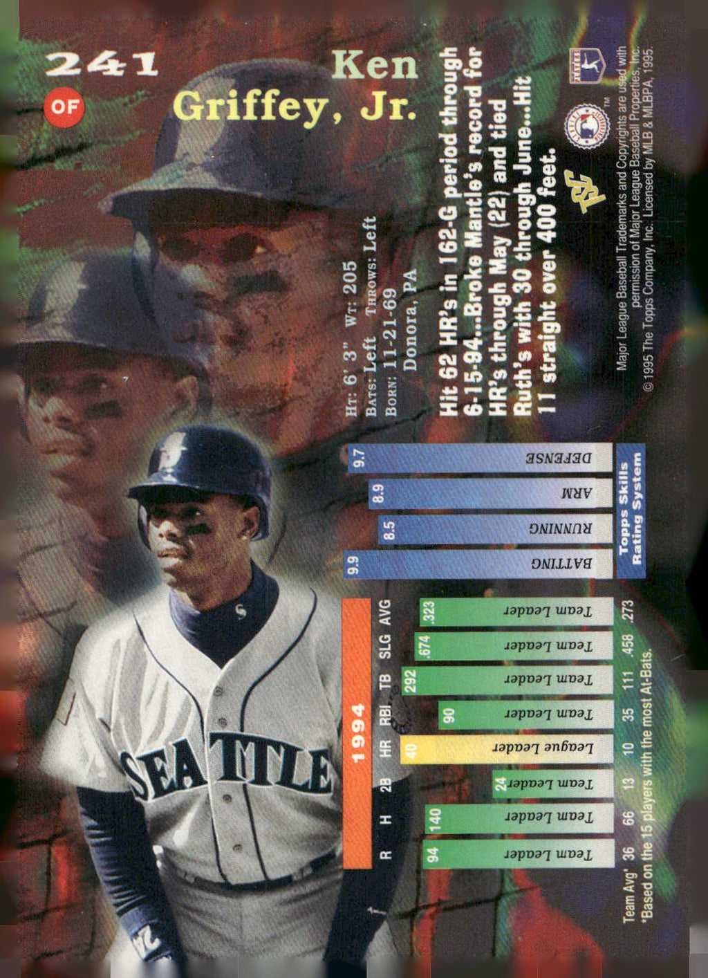 1995 Stadium Club #241 Ken Griffey Jr.