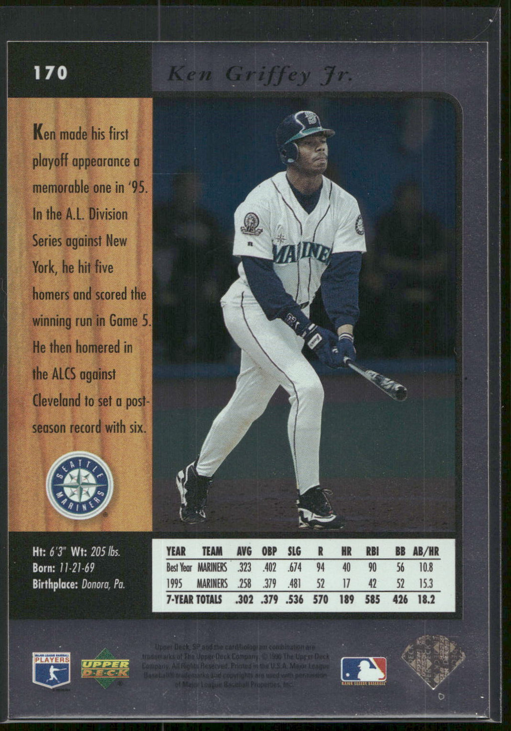 1996 SP #170 Ken Griffey Jr.