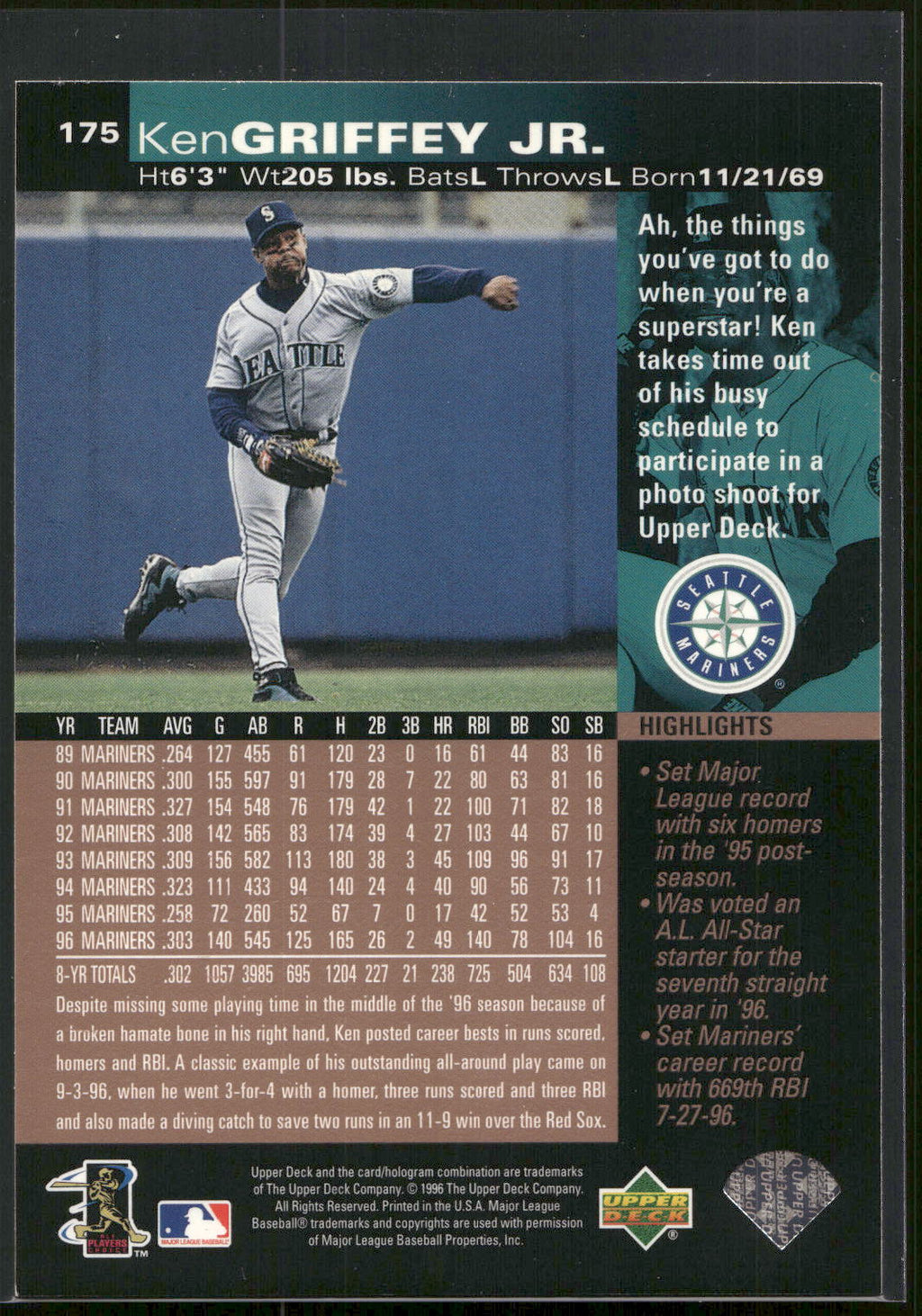 1997 Upper Deck #175 Ken Griffey Jr.