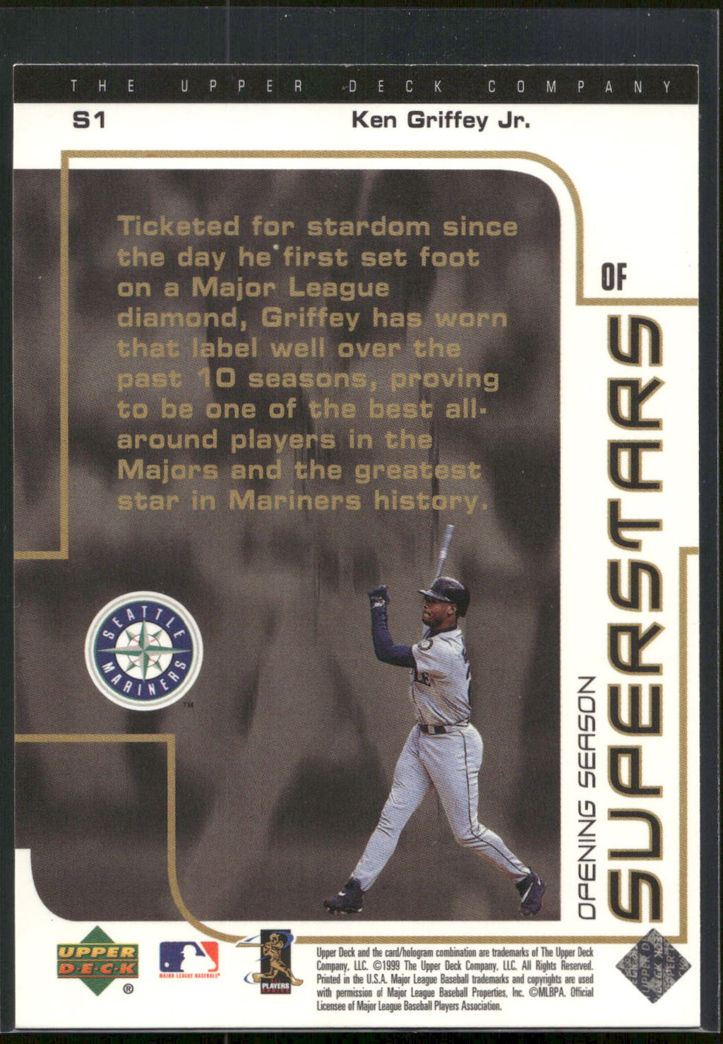 1999 UD Choice #S1 Ken Griffey Jr. Opening Season Superstars