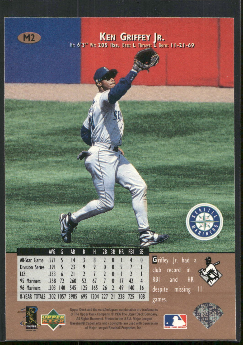 1997 Upper Deck Pepsi Insert Seattle Mariners #M2 Ken Griffey Jr.
