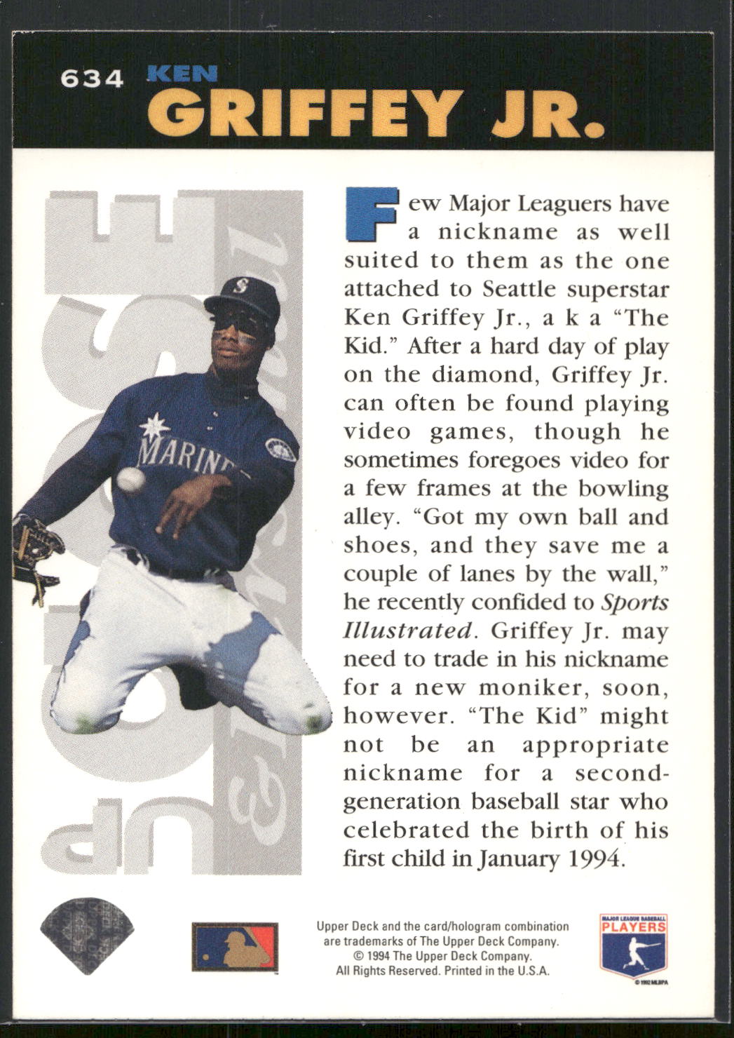 1994 Collector's Choice #634 Ken Griffey Jr.