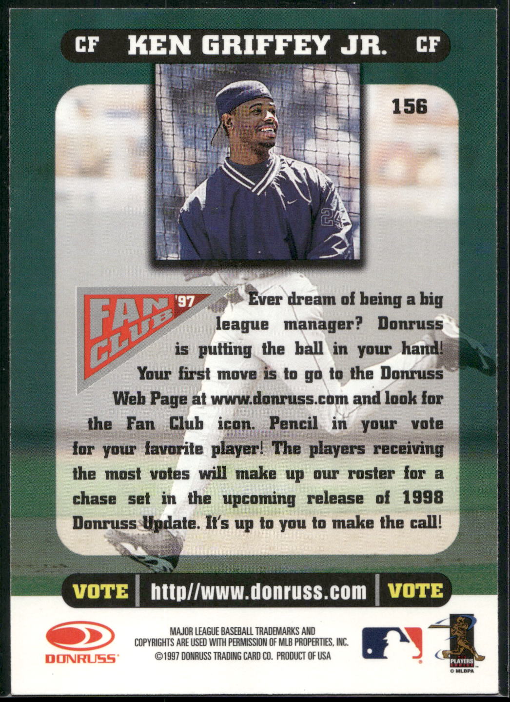 1998 Donruss #156 Ken Griffey Jr.