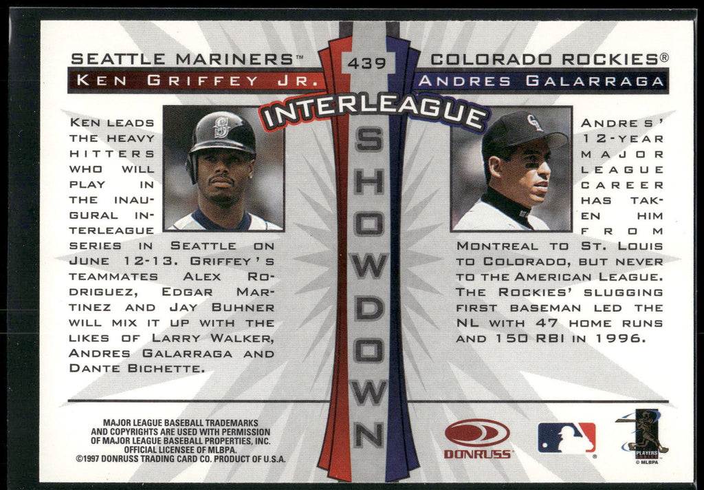 1997 Donruss #439 Ken Griffey Jr. / Andres Galarraga
