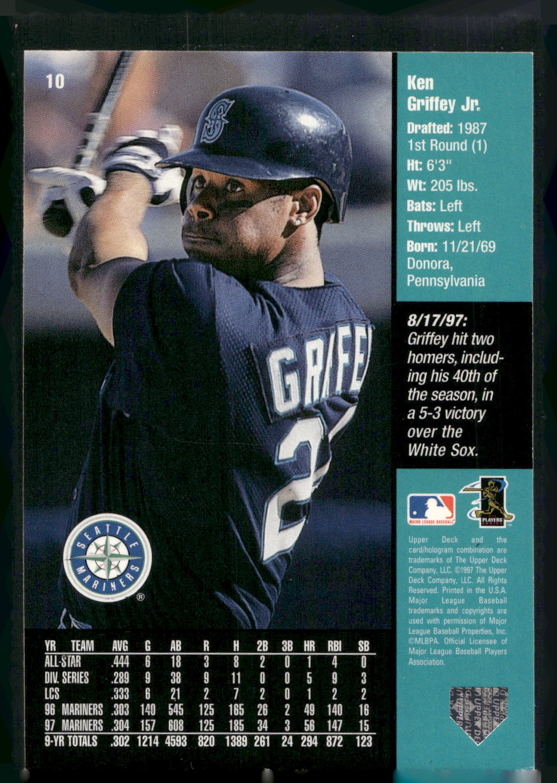 1998 Upper Deck #10 Ken Griffey Jr.
