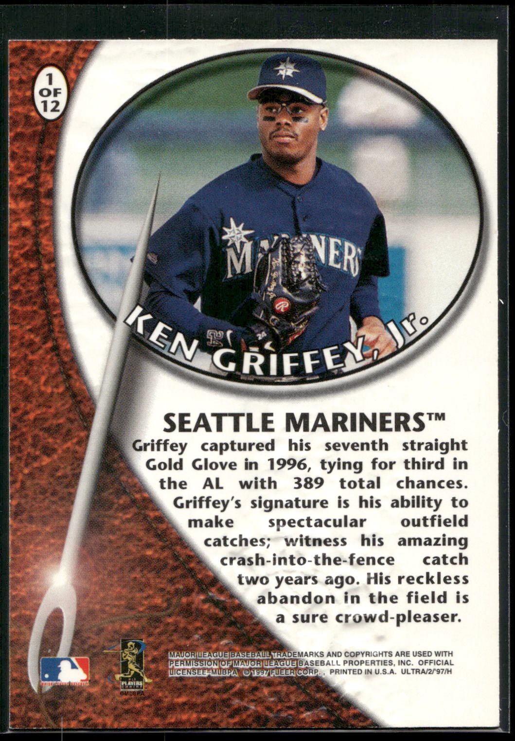 1997 Ultra #1 Ken Griffey, Jr. Leather Shop