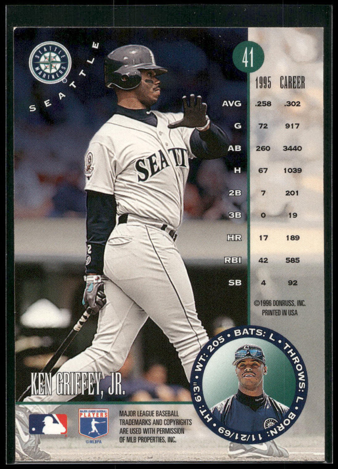 1996 Leaf #41 Ken Griffey, Jr.