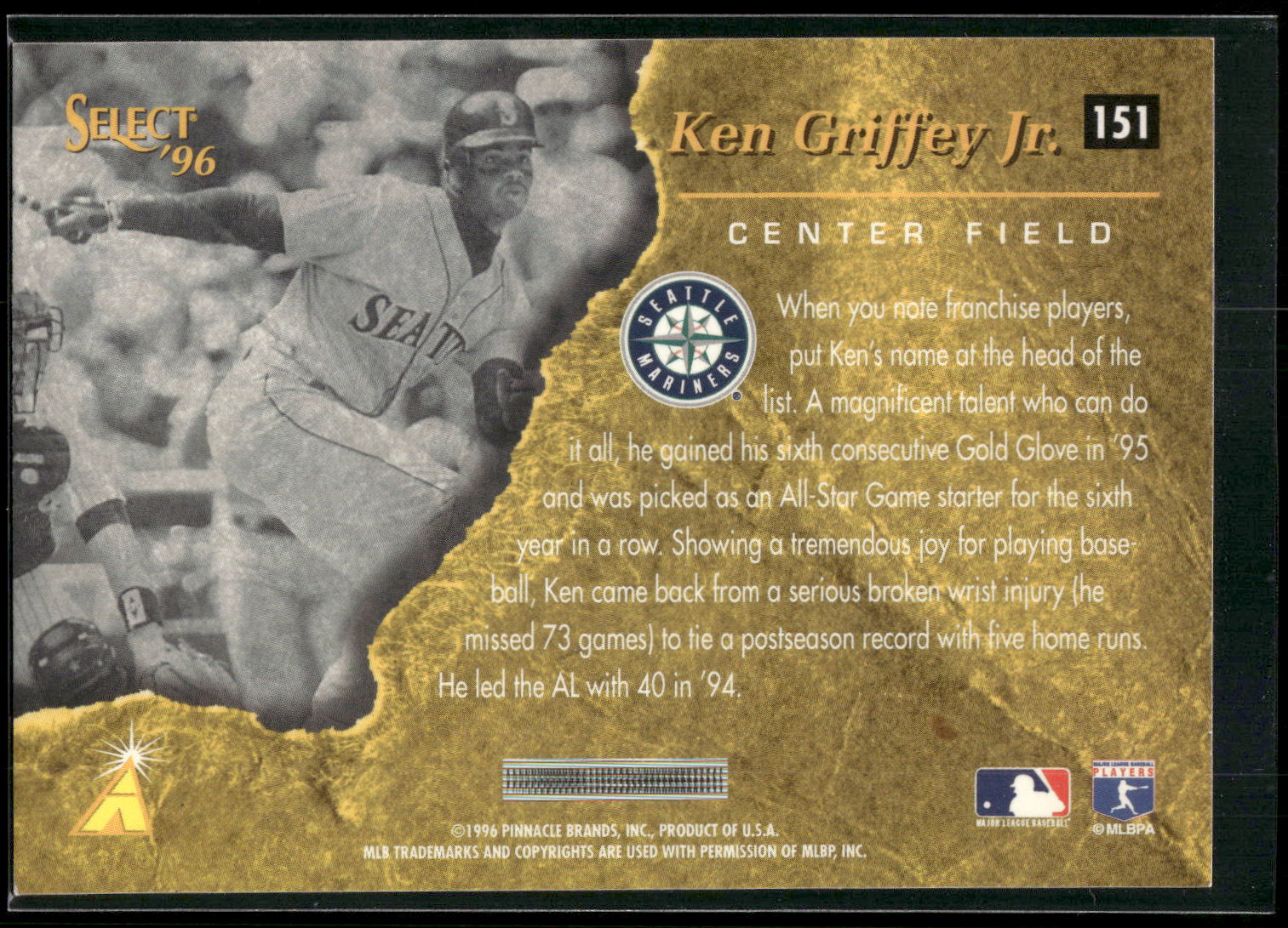 1996 Select #151 Ken Griffey Jr.